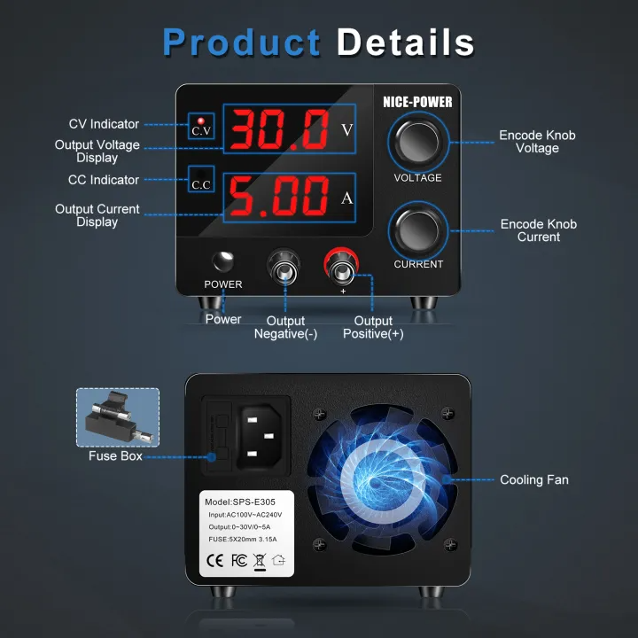 Mini Switching Dc Power Supply 30V 5A 15V 10A 150W Voltage Stabilizer